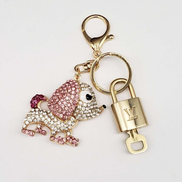 Authentic Louis Vuitton Lock & Key with unbranded Bagcharm, Keycharm, Keychain - Picture 1 of 7